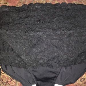 Barely Breezies Set of 2 Lace Boyleg Panties with UltimAir Lining Black sz Lg